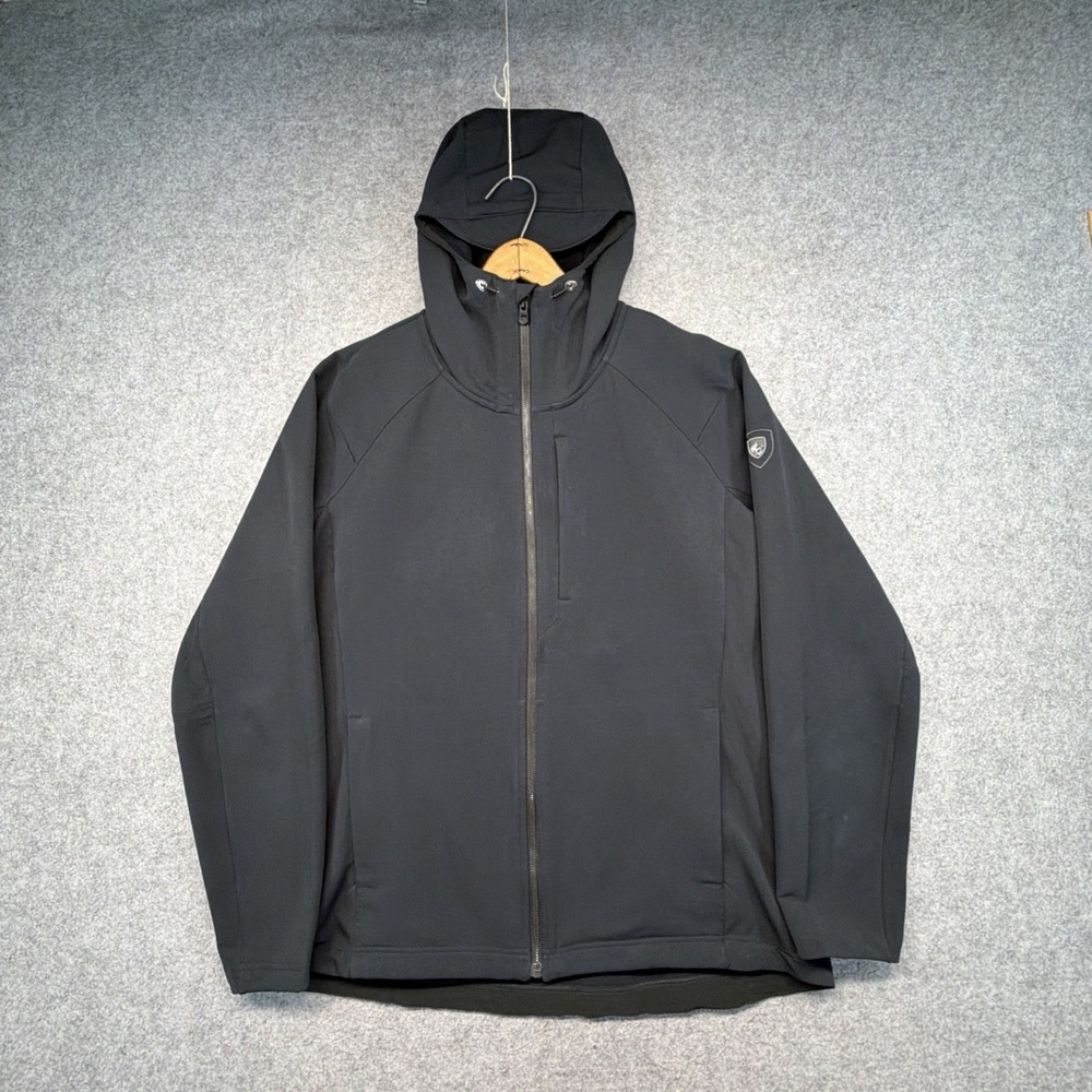 Kuhl Projekt Protektr Hoodie Men's 2XL Black Full Zip Softshell Jacket